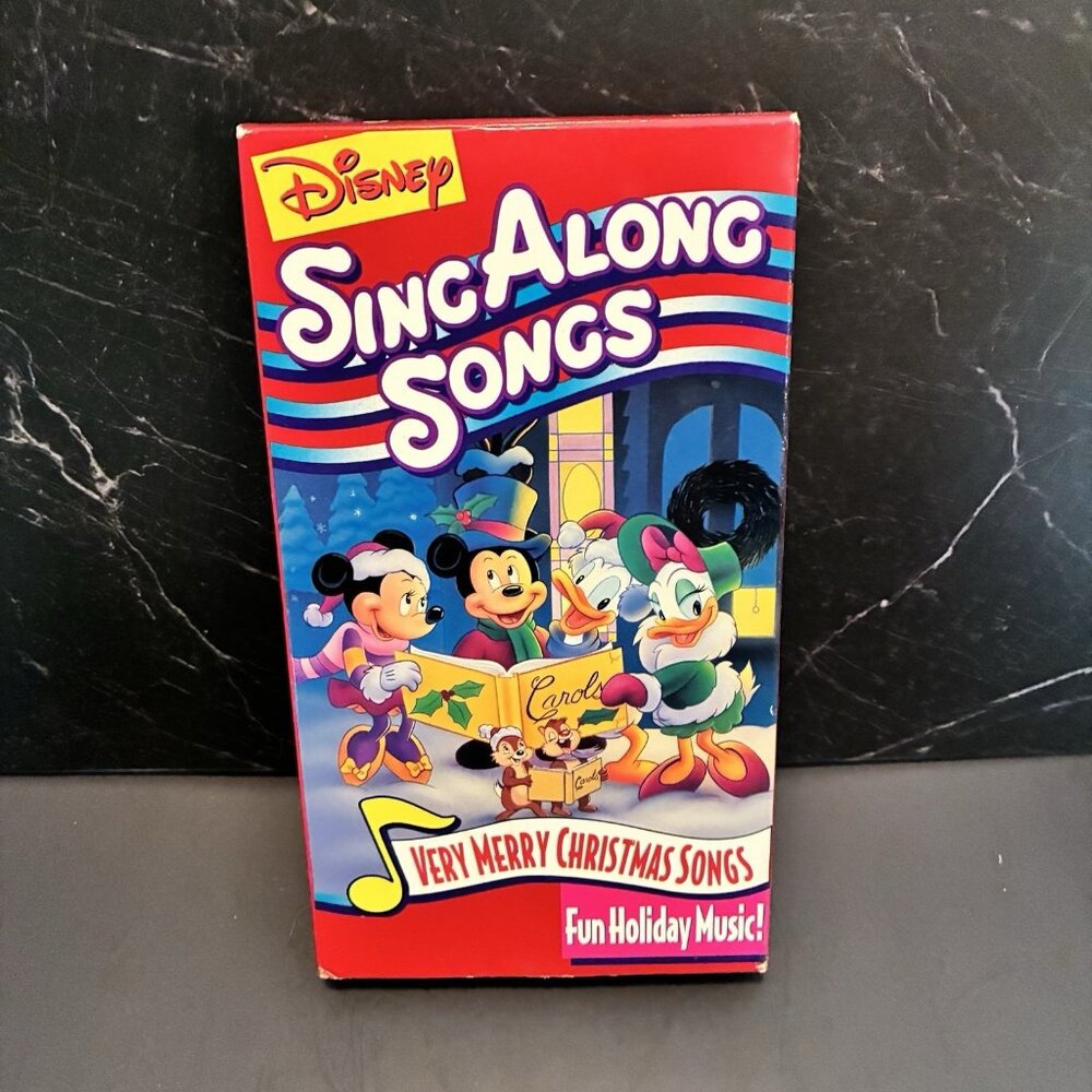 Disney Sing Along Songs Very Merry Christmas Songs VHS Mickey Donald Holiday